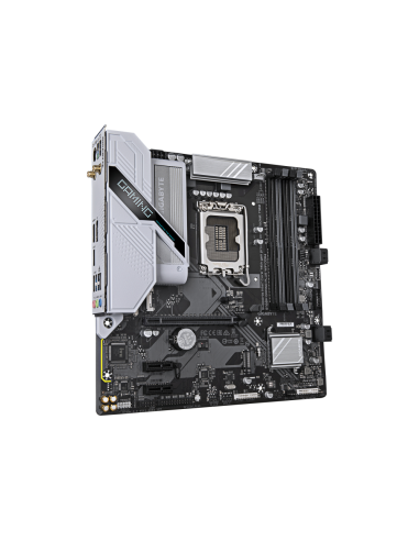 GIGABYTE B760M GAMING PLUS WIFI DDR4 Placa base - Compatible con procesadores Intel Core de 14ª generación, VRM de 4+1+1 fases, 