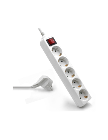 Ewent EW3916 base múltiple 1,5 m 5 salidas AC Interior Blanco