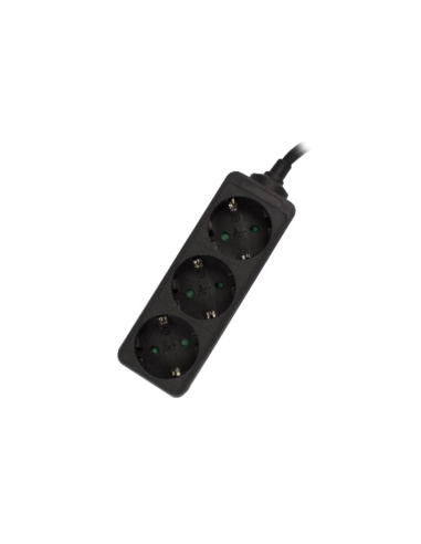 Ewent EW3959 base múltiple 1,5 m 3 salidas AC Interior Negro