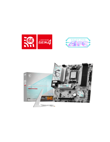 MSI B840M GAMING PLUS WIFI6E placa base AMD B840 Zócalo AM5 micro ATX