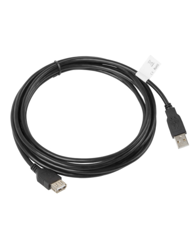 Lanberg CA-USBE-10CC-0030-BK cable USB USB 2.0 3 m USB A Negro