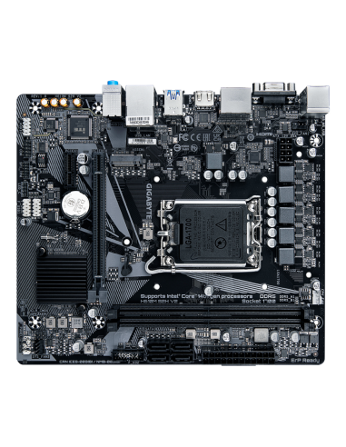 GIGABYTE H610M S2H V2 Placa base - Soporta CPUs Intel Core de 14ª generación, 4+1+1 Fases Híbridas VRM Digital, hasta 5600MHz DD