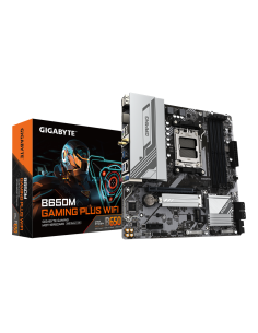 GIGABYTE B650M GAMING PLUS WIFI Placa base - Procesadores AMD Ryzen 9000, VRM de 5+2+2 fases, hasta 8000 MHz DDR5, 2xPCIe 4.0 M.