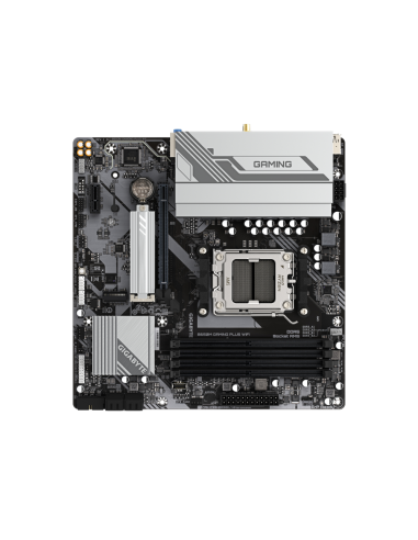 GIGABYTE B650M GAMING PLUS WIFI Placa base - Procesadores AMD Ryzen 9000, VRM de 5+2+2 fases, hasta 8000 MHz DDR5, 2xPCIe 4.0 M.