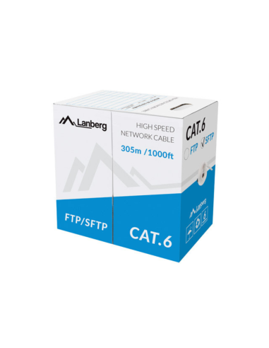 Lanberg LCS6-11CU-0305-S cable de red Gris 305 m Cat6 SF/UTP (S-FTP)