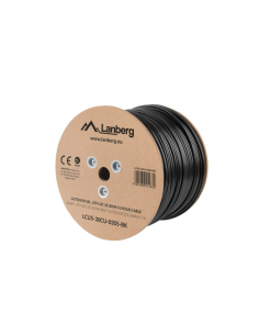 Lanberg LCU5-12CU-0305-BK cable de red Negro 305 m Cat5e U/UTP (UTP)