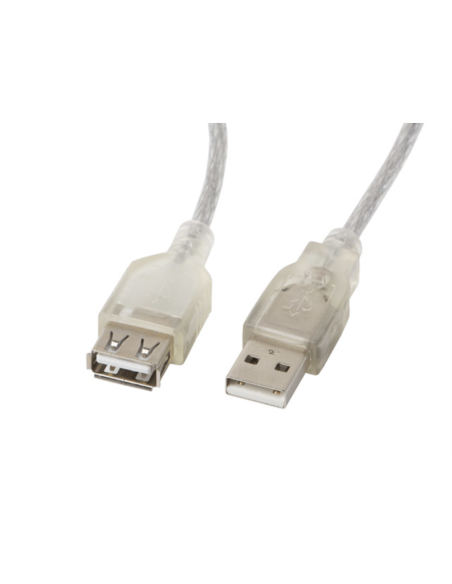 Lanberg CA-USBE-12CC-0018-TR cable USB USB 2.0 1,8 m USB A Transparente