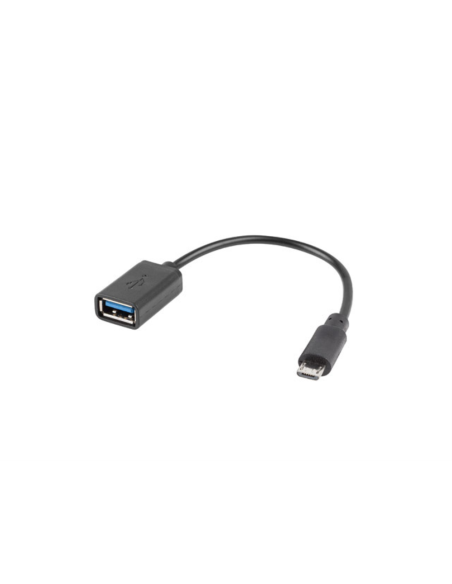 Lanberg AD-OTG-UM-01 cable USB USB 2.0 0,15 m Micro-USB A USB A Negro
