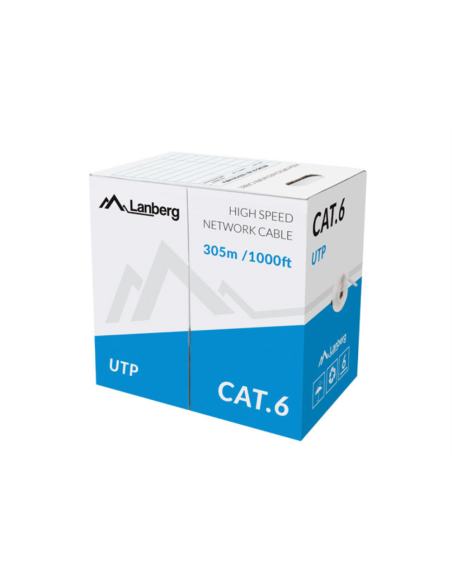 Lanberg LCU6-11CU-0305-S cable de red Gris 305 m Cat6 U/UTP (UTP)
