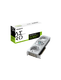 GIGABYTE GeForce RTX 5060 Ti AERO OC 8G Tarjeta Gráfica – 8 GB GDDR7, 128 bits, PCI-E 5.0, 2647 MHz Frecuencia del núcleo, 3 x D