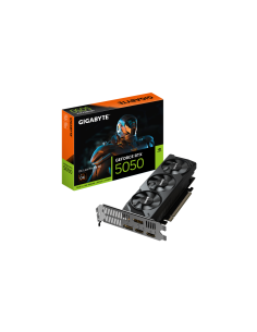 GIGABYTE GeForce RTX 5050 OC Low Profile 8G Tarjeta Gráfica - 8GB GDDR6, 128bit, PCI-E 5.0, 2587MHz Frecuencia del núcleo, 2 x D 2
