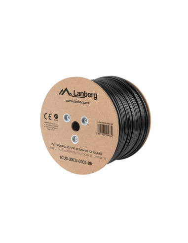 Lanberg LCU5-30CU-0305-BK cable de red Negro 305 m Cat5e U/UTP (UTP)