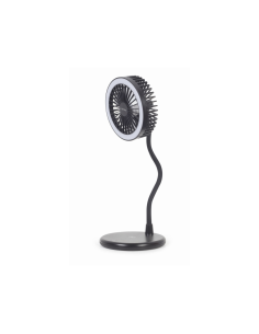 Gembird TA-WPC10-LEDFAN-01 ventilador Negro