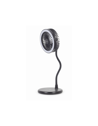 Gembird TA-WPC10-LEDFAN-01 ventilador Negro