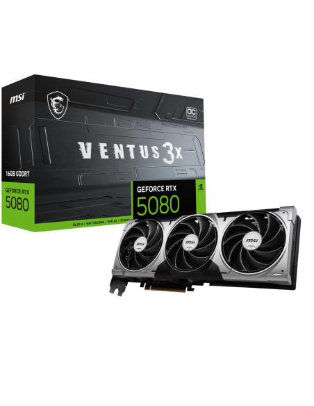 MSI VENTUS GeForce RTX5080 16G 3X OC NVIDIA GeForce RTX 5080 16 GB GDDR7