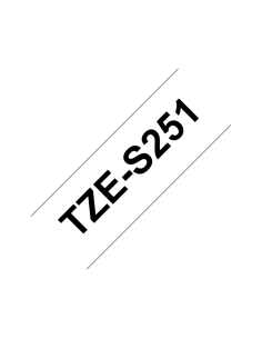 Brother TZE-S251 cinta para impresora de etiquetas Negro sobre blanco TZ