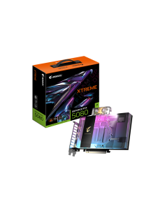 GIGABYTE AORUS GeForce RTX 5080 XTREME WATERFORCE WB 16G Tarjeta Gráfica - 16GB GDDR7, 256 bits, PCI-E 5.0, 2805MHz Core Clock,  2