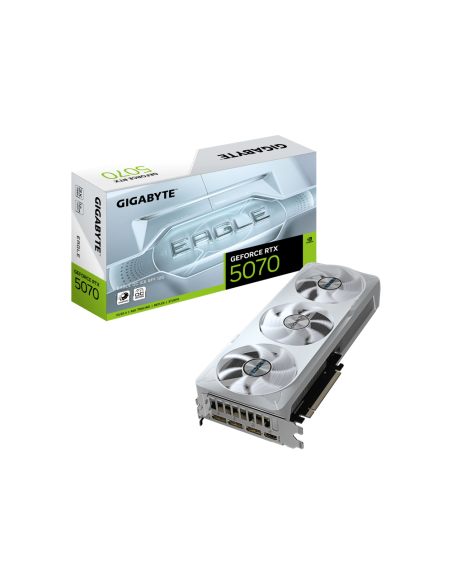 GIGABYTE GeForce RTX 5070 EAGLE OC ICE SFF 12G Tarjeta Gráfica - 12GB GDDR7, 192 bits, PCI-E 5.0, 2587 MHz Core Clock, 3 x DP 2.