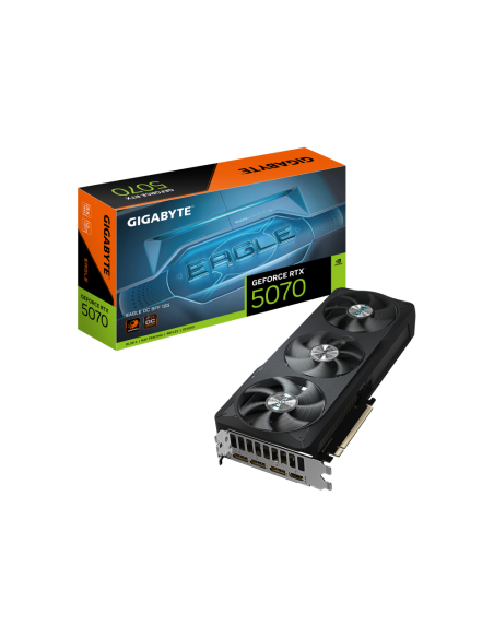 GIGABYTE GeForce RTX 5070 EAGLE OC SFF 12G Tarjeta Gráfica - 12GB GDDR7, 192 bits, PCI-E 5.0, 2587 MHz Core Clock, 3 x DP 2.1b, 