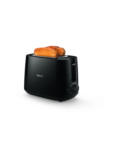 Philips Daily Collection HD2581/90 Tostadora: 2 rebanadas, ranura ancha, negro