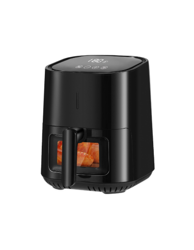 SILVER Praga IP390ATL Sencillo 4 L Independiente 1400 W Freidora de aire caliente Negro
