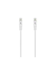 AISENS Cable de Red Latiguillo RJ45 LSZH Cat.6A 500 Mhz UTP AWG24, Blanco, 0.5M
