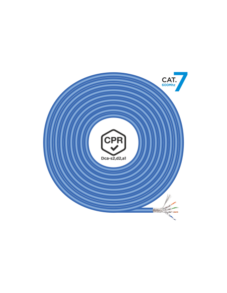 AISENS Cable de Red RJ45 LSZH CPR Dca CAT.7 600 MHZ S/FTP AWG23, Azul, 500 m