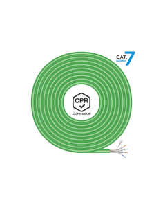 AISENS Cable de Red RJ45 LSZH CPR Cca CAT.7 600 MHZ S/FTP AWG23, Verde, 500 m