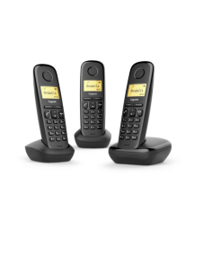 Gigaset A170 Trio Teléfono DECT/analógico Identificador de llamadas Negro