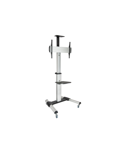 TooQ FS1870M-B soporte para pantalla de señalización 94 cm (37") Negro, Plata