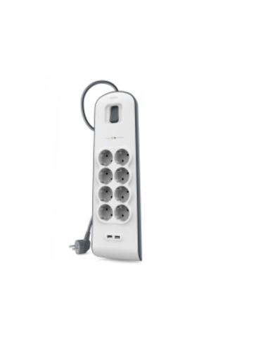 Belkin BSV804VF2M limitador de tensión Blanco 8 salidas AC 2 m