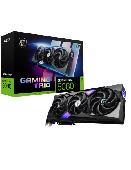 MSI GAMING GEFORCE RTX 5080 16G TRIO OC tarjeta gráfica NVIDIA 16 GB GDDR7