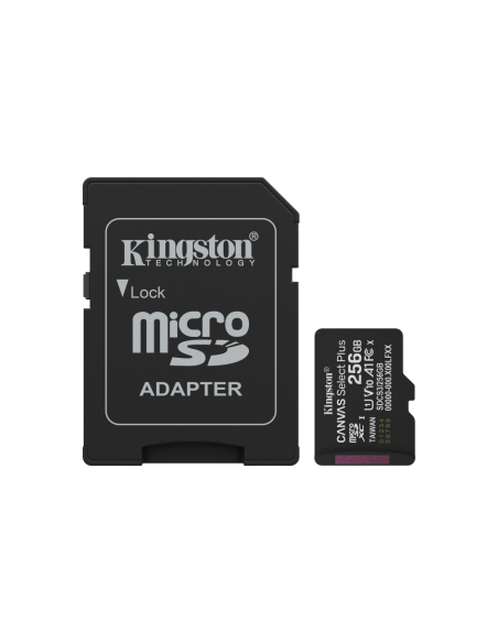 Kingston Technology 256GB microSDXC Canvas Select Plus Gen3 150MB/s A1 (Incluye adaptador de SD)
