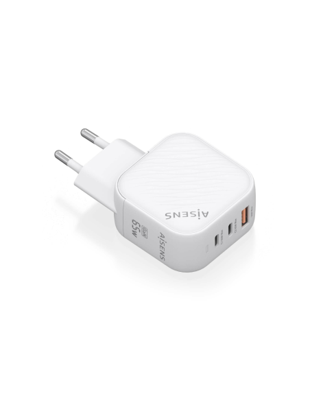 AISENS ASCH-65W3P026-W cargador de dispositivo móvil Universal Corriente alterna Carga rápida Interior