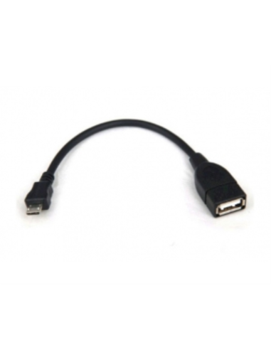 3GO C122 cable USB 0,15 m USB 2.0 Micro-USB B USB A Negro