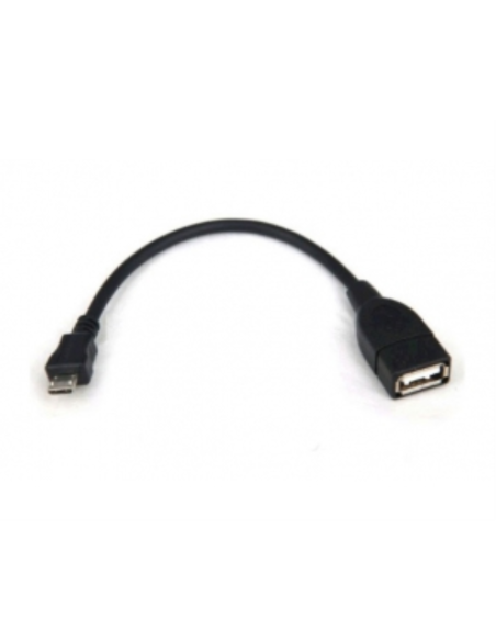 3GO C122 cable USB 0,15 m USB 2.0 Micro-USB B USB A Negro
