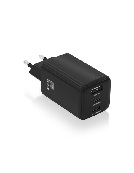 AISENS ASCH-65W3P042-BK cargador de dispositivo móvil Universal Corriente alterna Carga rápida Interior
