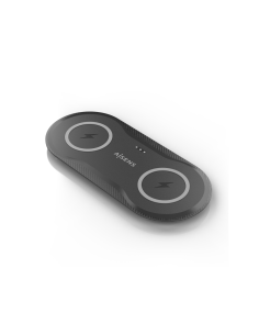 AISENS ASCH-15W2WC060-BK cargador de dispositivo móvil Auriculares, Smartphone Cargador inalámbrico Interior