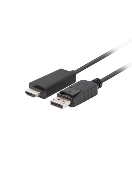 Lanberg CA-DPHD-11CC-0018-BK cambiador de género para cable DisplayPort HDMI Negro