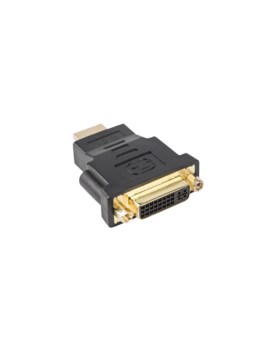 Lanberg AD-0014-BK cambiador de género para cable HDMI DVI-D (F) (24 + 5) Negro