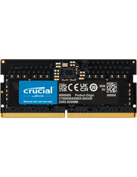 Crucial CT8G56C46S5 módulo de memoria 8 GB 1 x 8 GB DDR5 262-pin SO-DIMM ECC