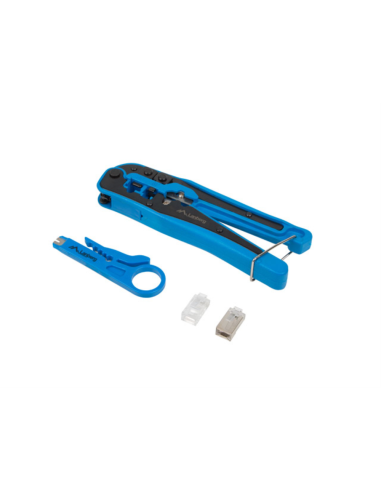 Lanberg NT-0303 crimpadora Juego de herramientas Negro, Azul