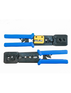 Lanberg NT-0204 crimpadora Herramienta para prensar Negro, Azul