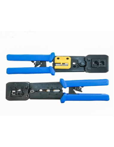 Lanberg NT-0204 crimpadora Herramienta para prensar Negro, Azul