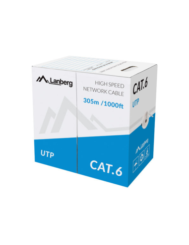 Lanberg LCU6-11CU-0305-S cable de red Gris 305 m Cat6 U/UTP (UTP)