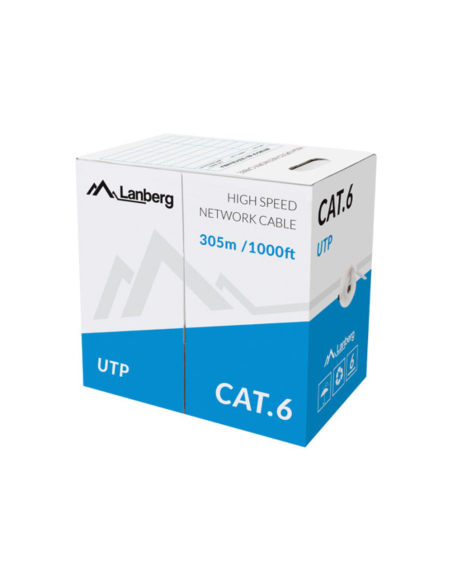 Lanberg LCU6-11CU-0305-S cable de red Gris 305 m Cat6 U/UTP (UTP)