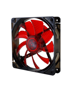 NOX Coolfan NXCFAN120LR sistema de refrigeración para ordenador Carcasa del ordenador Ventilador 12 cm Negro, Rojo