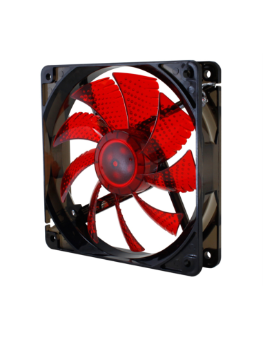 NOX Coolfan NXCFAN120LR sistema de refrigeración para ordenador Carcasa del ordenador Ventilador 12 cm Negro, Rojo