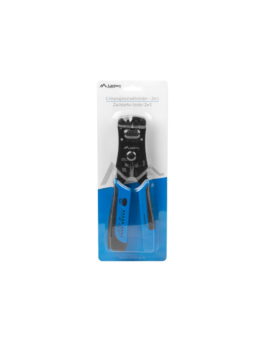 Lanberg NT-0203 crimpadora Herramienta para prensar Negro, Azul