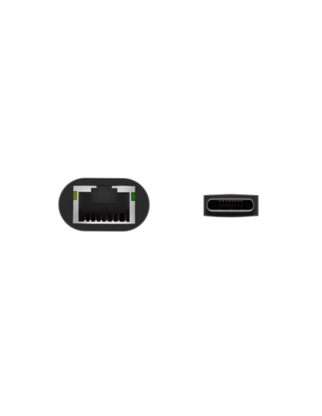 AISENS Conversor USB3.1 Gen1 USB-C A Ethernet Gigabit 10/100/1000 Mbps, Gris, 15cm